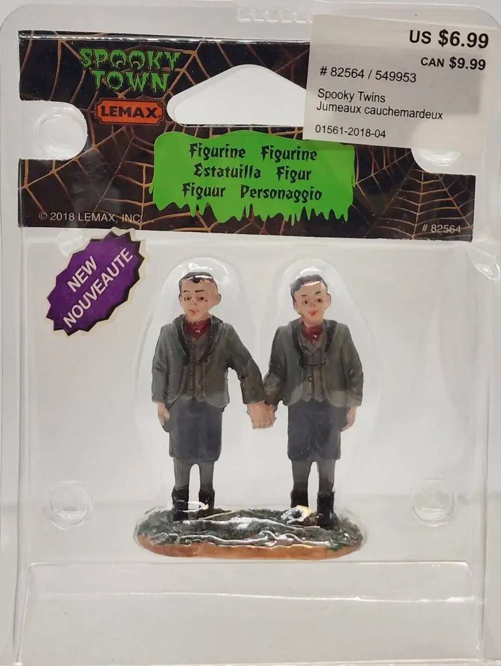 Lemax Spooky Town Halloween Spooky Twins 2018 New 82564